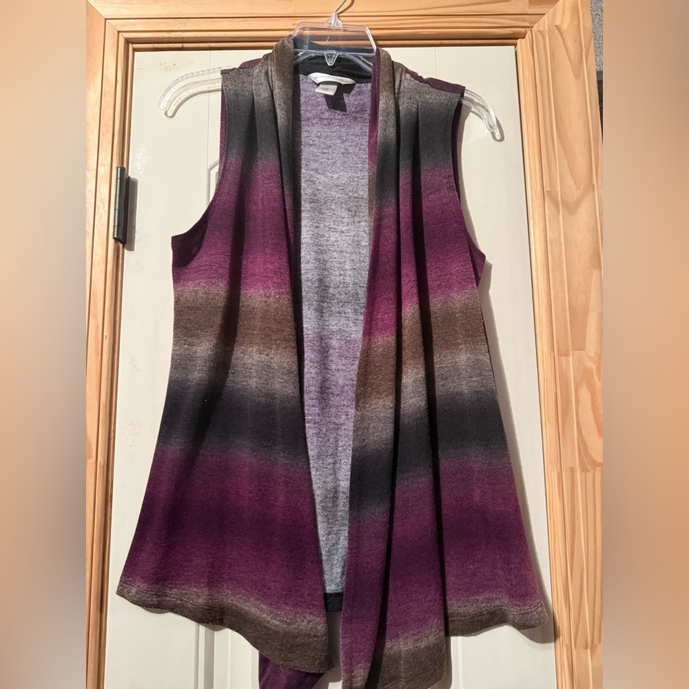 Christopher & Banks Purple Ombre Sleeveless Sweater